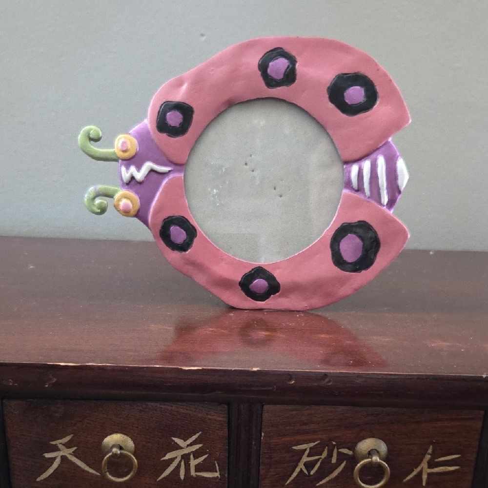Pink Ladybug Picture Frame